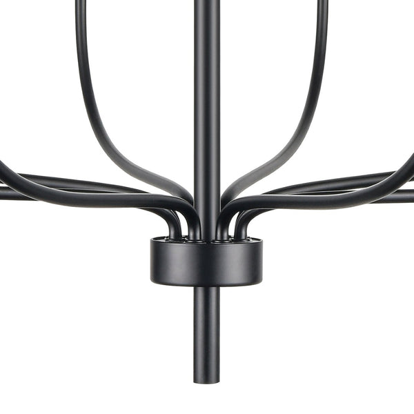 Atlas Newland 3-Light Chandelier - Timeless French Country Design for Elegant Indoor Illumination Matte Black 34'' CL11273-BK