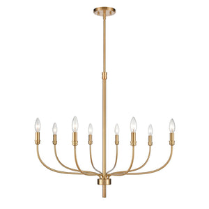 Atlas Newland 3-Light Chandelier - Timeless French Country Design for Elegant Indoor Illumination Satin Brass 34'' CL11273-BS