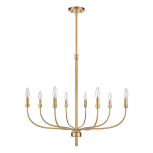 Atlas Newland 3-Light Chandelier - Timeless French Country Design for Elegant Indoor Illumination Satin Brass 34'' CL11273-BS