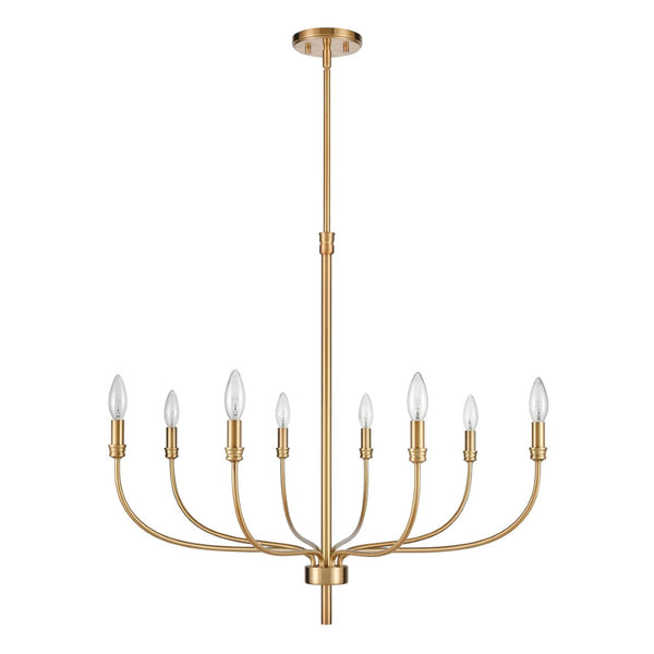 Atlas Newland 3-Light Chandelier - Timeless French Country Design for Elegant Indoor Illumination Satin Brass 34'' CL11273-BS
