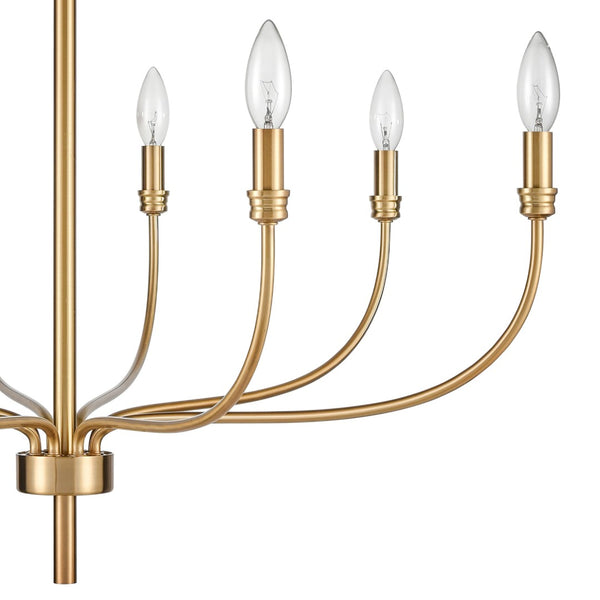 Atlas Newland 3-Light Chandelier - Timeless French Country Design for Elegant Indoor Illumination Satin Brass 34'' CL11273-BS