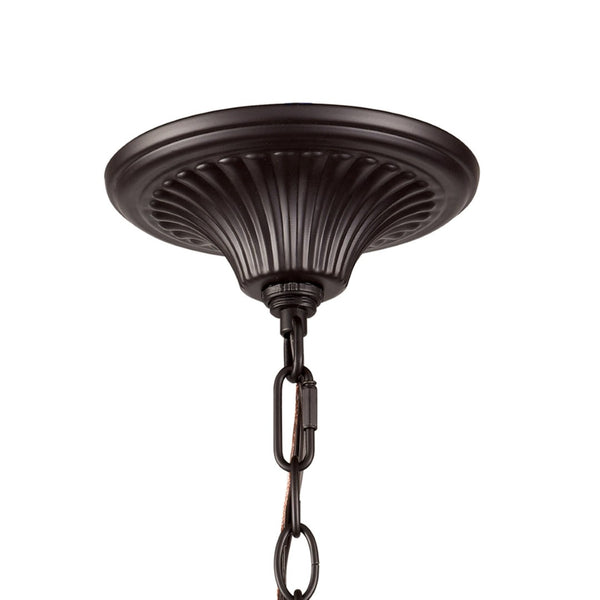Atlas Norwich Elegant 3-Light Chandelier with Amber Glass Shades - Timeless Restoration Style Lighting Oiled Bronze 21'' CL11274-BZ