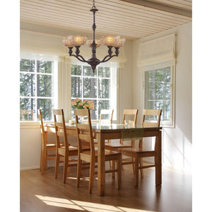 Atlas Norwich Elegant 3-Light Chandelier with Amber Glass Shades - Timeless Restoration Style Lighting Oiled Bronze 28'' CL11275-BZ