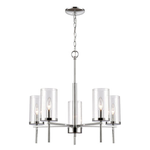Atlas Oakland 3-Light Chandelier - Contemporary Elegance with Clear Glass Shades for Modern Interiors Chrome 25'' CL11278-CH