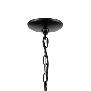 Atlas Oakland 28.5" Wide Modern 9-Light Chandelier - Elegant Black Metal with Cylindrical Glass Shades CL11279-BK