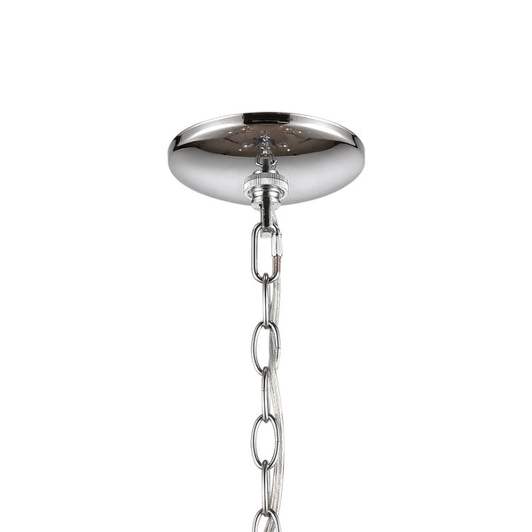Atlas Oakland 28.5'' Contemporary 9-Light Chandelier - Chrome Finish, Cylindrical Glass Shades, Modern Elegance CL11279-CH