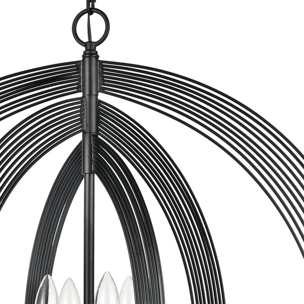 Atlas Orme 27'' Wide Modern 4-Light Chandelier - Sculptural Black Design for Dining & Living Spaces CL11281-BK