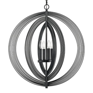Atlas Orme 27'' Wide Modern 4-Light Chandelier - Sculptural Black Design for Dining & Living Spaces CL11281-BK