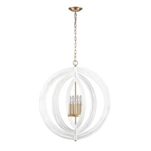 Atlas Orme 27'' Wide 4-Light Chandelier – Modern Sculptural Design for Stylish Home Illumination & Decor CL11281-WH