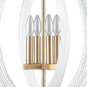 Atlas Orme 27'' Wide 4-Light Chandelier – Modern Sculptural Design for Stylish Home Illumination & Decor CL11281-WH
