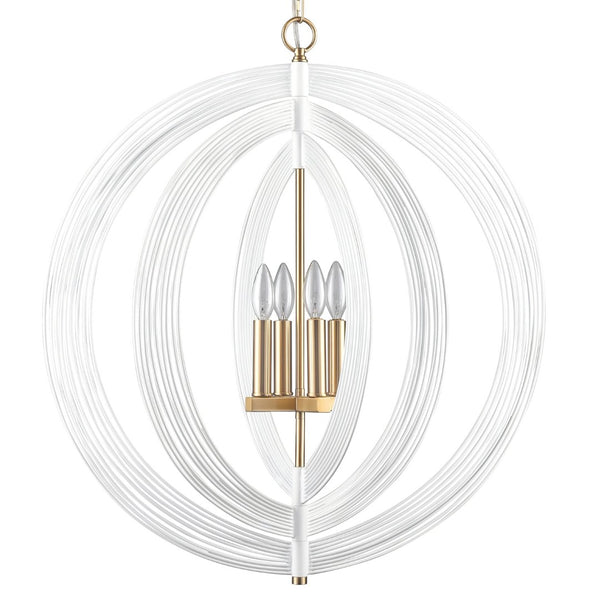 Atlas Orme 27'' Wide 4-Light Chandelier – Modern Sculptural Design for Stylish Home Illumination & Decor CL11281-WH