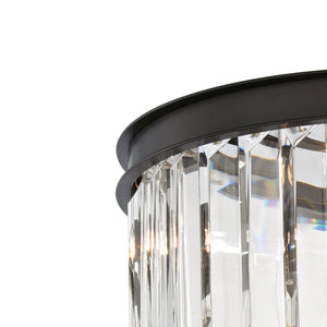Atlas Palacial Crystal Cascade Chandelier - Elegant 6-Light Fixture for Modern Dining Rooms & Foyers Oil Rubbed Bronze 16'' CL11283-BZ