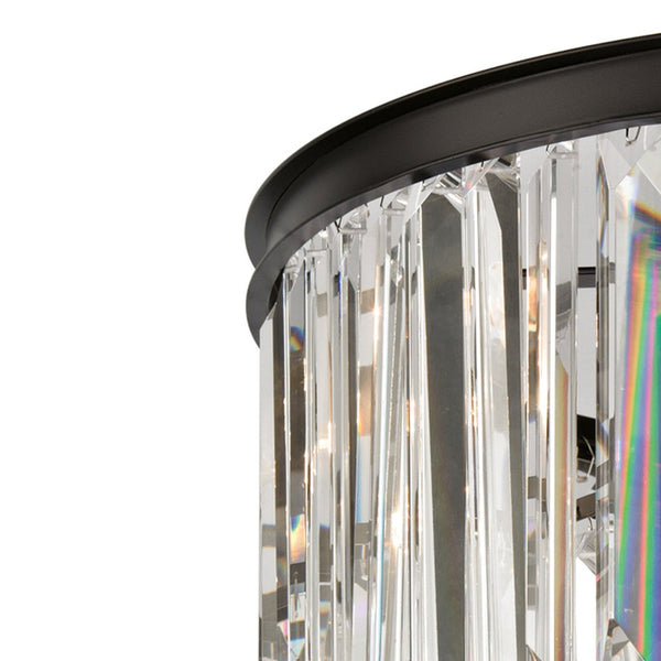 Atlas Palacial Crystal Cascade Chandelier - Elegant 6-Light Fixture for Modern Dining Rooms & Foyers Oil Rubbed Bronze 26'' CL11285-BZ