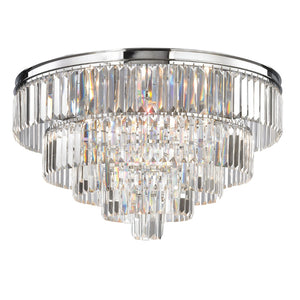 Atlas Palacial Crystal Cascade Chandelier - Elegant 6-Light Fixture for Modern Dining Rooms & Foyers Polished Chrome CL11286-CH