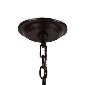 Atlas Palacial Crystal Cascade Chandelier - Elegant 6-Light Fixture for Modern Dining Rooms & Foyers Oil Rubbed Bronze 35'' CL11287-BZ