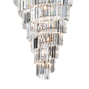 Atlas Palacial Crystal Cascade Chandelier - Elegant 6-Light Fixture for Modern Dining Rooms & Foyers Oil Rubbed Bronze 36'' CL11288-BZ