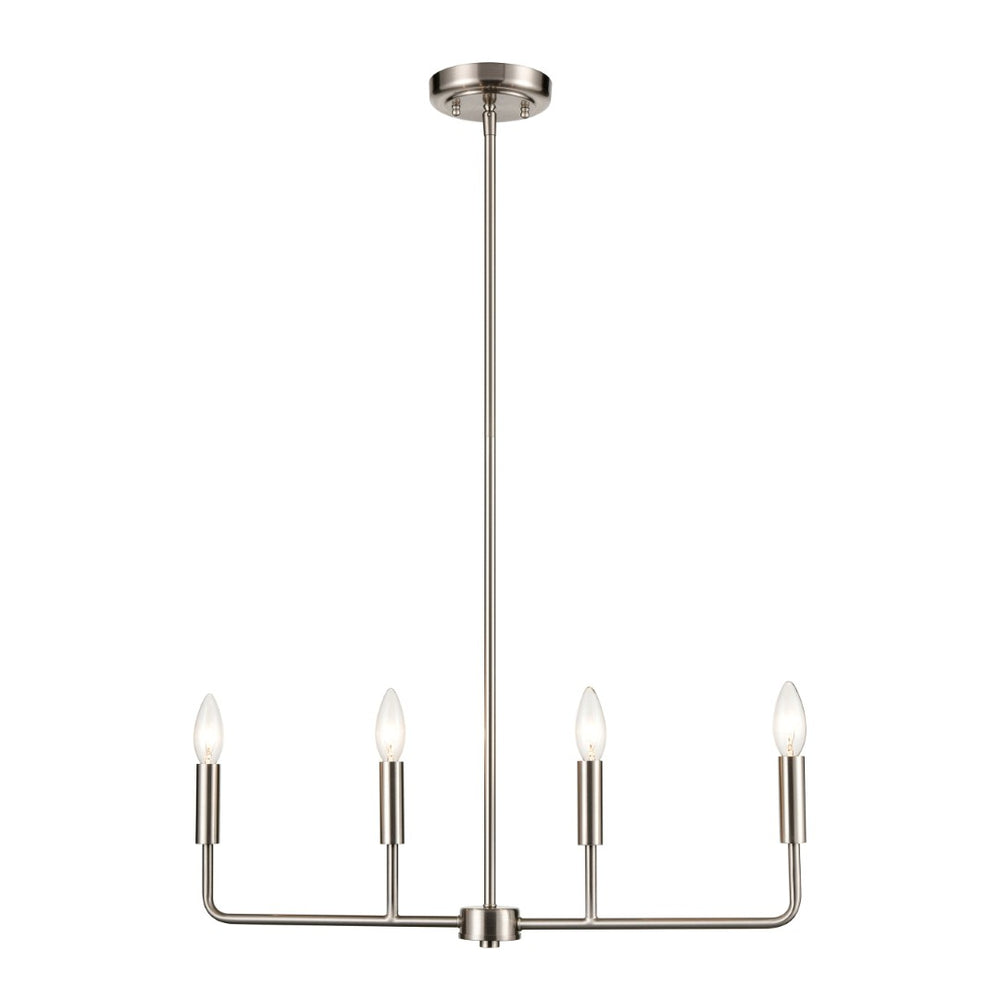 Atlas Park Slope 25'' Wide 4-Light Chandelier - Elegant Brushed Nickel for Modern Dining & Living Spaces CL11290-NK