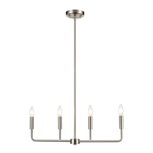 Atlas Park Slope 25'' Wide 4-Light Chandelier - Elegant Brushed Nickel for Modern Dining & Living Spaces CL11290-NK