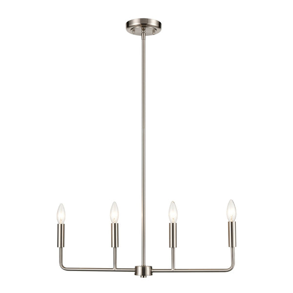 Atlas Park Slope 25'' Wide 4-Light Chandelier - Elegant Brushed Nickel for Modern Dining & Living Spaces CL11290-NK