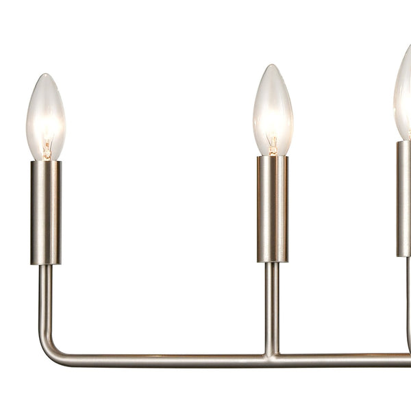 Atlas Park Slope 31" Wide Transitional 6-Light Chandelier - Brushed Nickel, Elegant Modern Design & Ambiance CL11291-NK