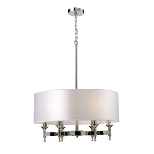 Atlas Pembroke 24'' Wide 6-Light Chandelier - Elegant Polished Nickel Design for Dining & Living Spaces CL11293-NK