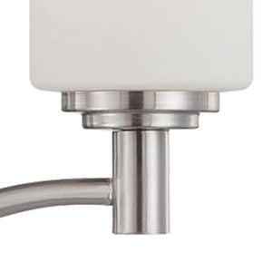 Atlas Pittman 20" Wide 3-Light Chandelier - Modern Brushed Nickel Fixture with Frosted Glass Shades CL11297-NK