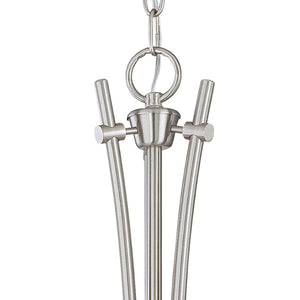 Atlas Pittman 5-Light Chandelier - Modern Frosted Glass Design for Stylish Ambient Illumination Indoors Brushed Nickel 31'' CL11299-NK