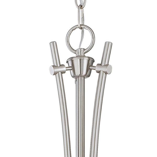 Atlas Pittman 5-Light Chandelier - Modern Frosted Glass Design for Stylish Ambient Illumination Indoors Brushed Nickel 31'' CL11299-NK