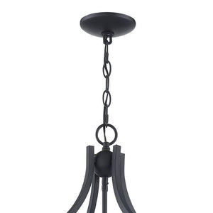Atlas Prescott 24-Inch Wide Eight-Light Chandelier - Elegant Open Lantern Design for Modern Interiors Matte Black CL11300-BK