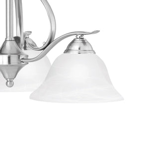 Atlas Prestige 26.5'' Wide 3-Light Chandelier in Brushed Nickel - Elegant Tulip Glass Shades & Versatile Design CL11301-NK