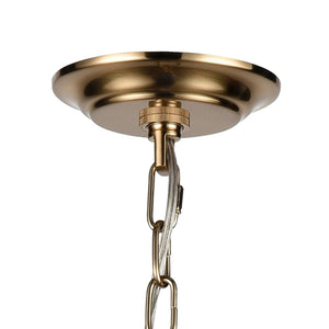 Atlas Pyrus 27" Wide 4-Light Chandelier - Organic Rattan & Gold Metal for Modern Nordic Elegance CL11302-BN