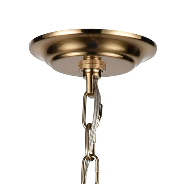 Atlas Pyrus 27" Wide 4-Light Chandelier - Organic Rattan & Gold Metal for Modern Nordic Elegance CL11302-BN