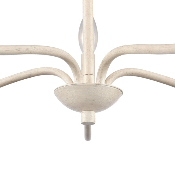 Atlas Quinn 5-Light Chandelier - Elegant Candle-Style Fixture for Modern Farmhouse and Transitional Spaces Antique White 23.75'' CL11303-WH