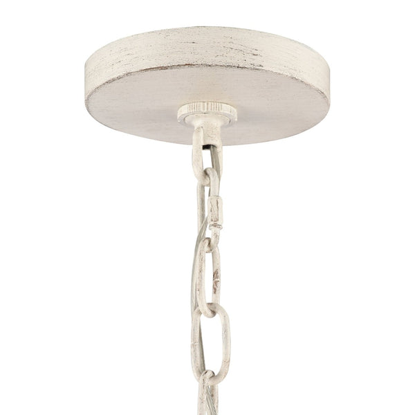 Atlas Quinn 5-Light Chandelier - Elegant Candle-Style Fixture for Modern Farmhouse and Transitional Spaces Antique White 23.75'' CL11303-WH