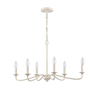 Atlas Quinn 5-Light Chandelier - Elegant Candle-Style Fixture for Modern Farmhouse and Transitional Spaces Antique White 30'' CL11304-WH