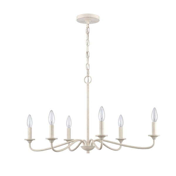 Atlas Quinn 5-Light Chandelier - Elegant Candle-Style Fixture for Modern Farmhouse and Transitional Spaces Antique White 30'' CL11304-WH