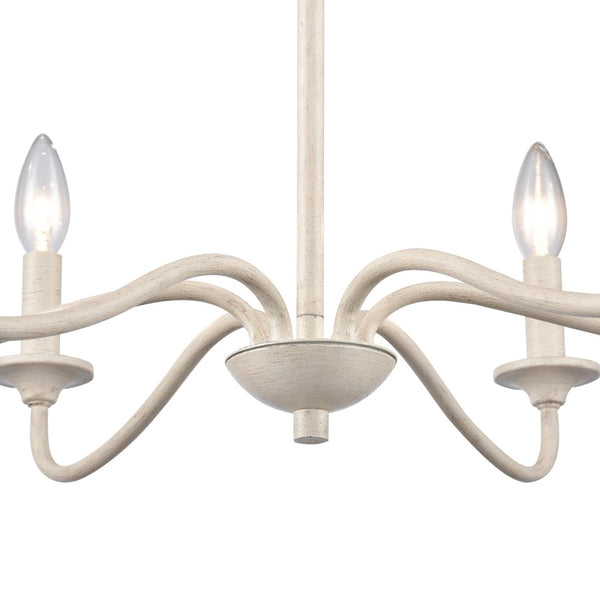 Atlas Quinn 5-Light Chandelier - Elegant Candle-Style Fixture for Modern Farmhouse and Transitional Spaces Antique White 30'' CL11304-WH