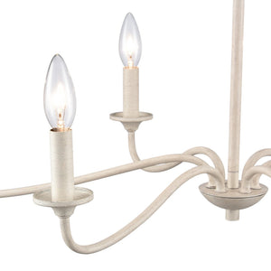 Atlas Quinn 5-Light Chandelier - Elegant Candle-Style Fixture for Modern Farmhouse and Transitional Spaces Antique White 30'' CL11304-WH
