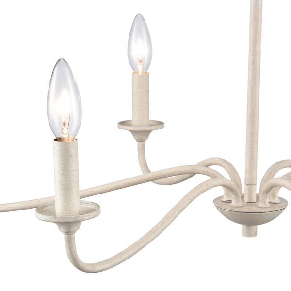 Atlas Quinn 5-Light Chandelier - Elegant Candle-Style Fixture for Modern Farmhouse and Transitional Spaces Antique White 30'' CL11304-WH