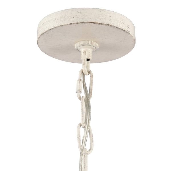 Atlas Quinn 5-Light Chandelier - Elegant Candle-Style Fixture for Modern Farmhouse and Transitional Spaces Antique White 30'' CL11304-WH