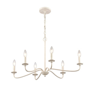 Atlas Quinn 5-Light Chandelier - Elegant Candle-Style Fixture for Modern Farmhouse and Transitional Spaces Antique White 30'' CL11304-WH