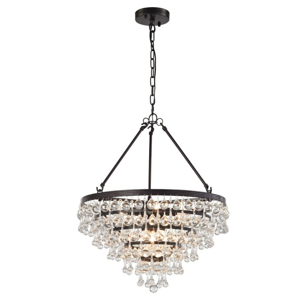 Atlas Ramira 19" Wide 6-Light Chandelier - Elegant Oil Rubbed Bronze Fixture for Contemporary Spaces CL11305-BZ