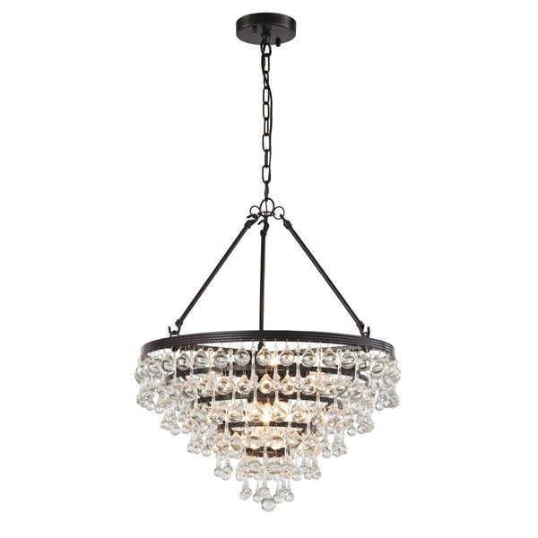 Atlas Ramira 19" Wide 6-Light Chandelier - Elegant Oil Rubbed Bronze Fixture for Contemporary Spaces CL11305-BZ