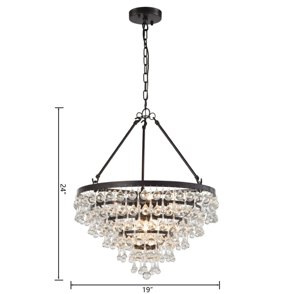 Atlas Ramira 19" Wide 6-Light Chandelier - Elegant Oil Rubbed Bronze Fixture for Contemporary Spaces CL11305-BZ