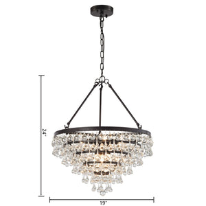 Atlas Ramira 19" Wide 6-Light Chandelier - Elegant Oil Rubbed Bronze Fixture for Contemporary Spaces CL11305-BZ