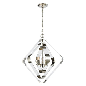 Atlas Rapid 20'' Wide 3-Light Chandelier - Modern Elegance with Crystal Detailing in Polished Nickel Finish CL11306-NK