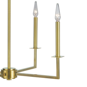 Atlas Ray 25.25'' Wide 4-Light Chandelier in Aged Brass - Modern Elegance for Dining & Living Spaces CL11307-BZ