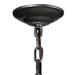 Atlas Renaissance Invention 3-Light Chandelier - Rustic Elegance with Crystal Accents for Modern Spaces Weathered Zinc 18'' CL11309-BN