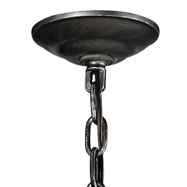 Atlas Renaissance Invention 3-Light Chandelier - Rustic Elegance with Crystal Accents for Modern Spaces Weathered Zinc 18'' CL11309-BN