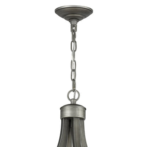 Atlas Renaissance 4-Light Chandelier - Rustic Elegance with Crystal Drops for Timeless Interior Style Weathered Zinc 23'' CL11310-BN